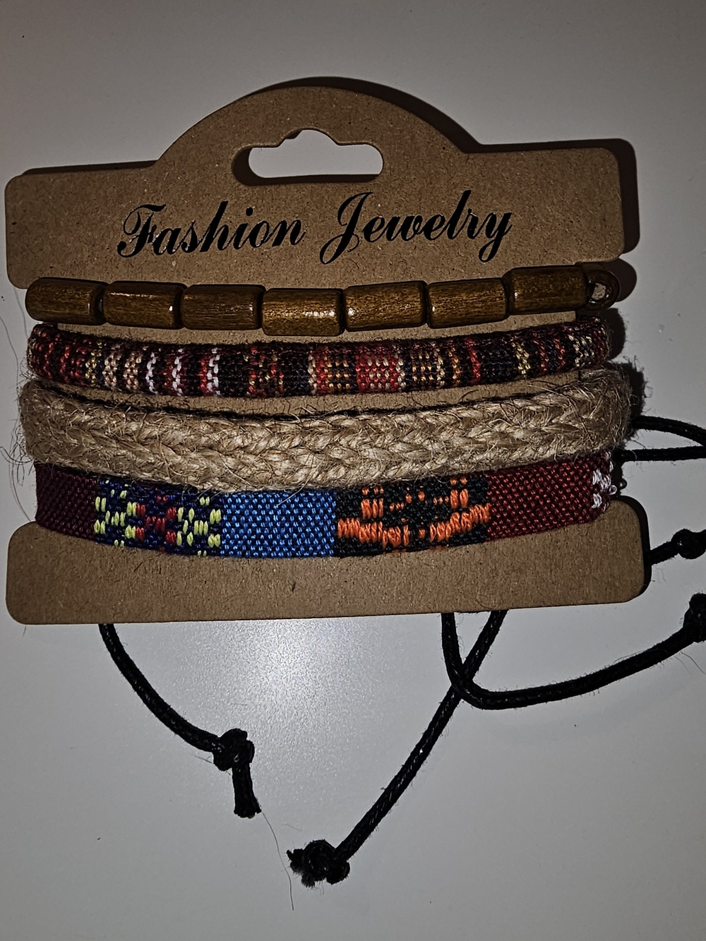 Boho Multistrand Bracelet Set - Brown, Tan, Blue, Orange